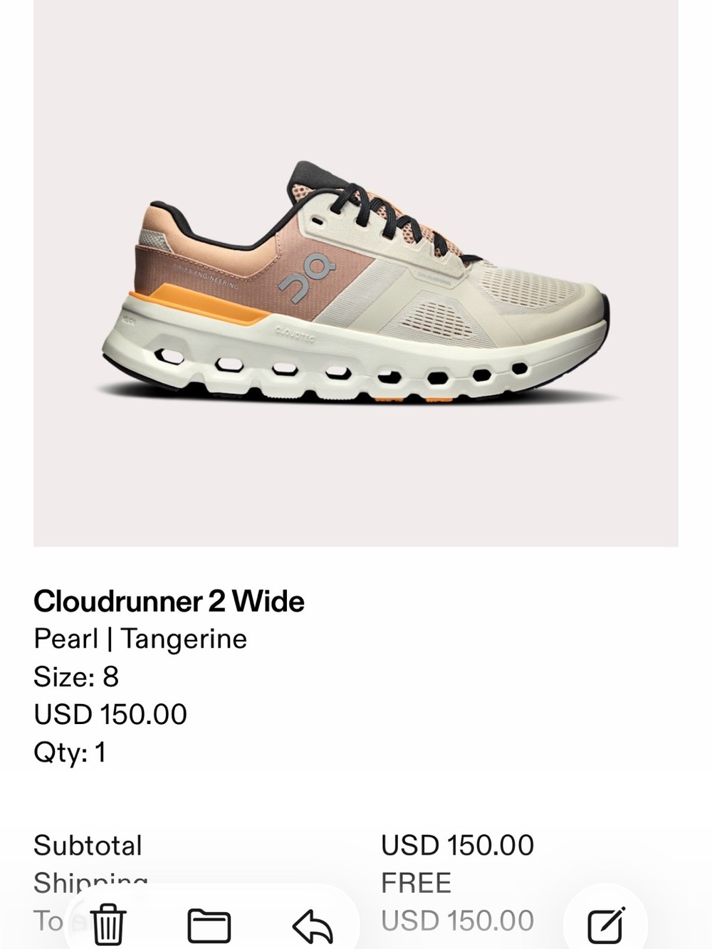 On Running Women's Cloudrunner 2 WIDE size 8 - Picture 2 of 6